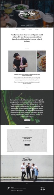 Thumbnail of the Fino Par Spanish kitchen website.