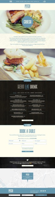 Thumbnail of the Pitch bar & eatery website.