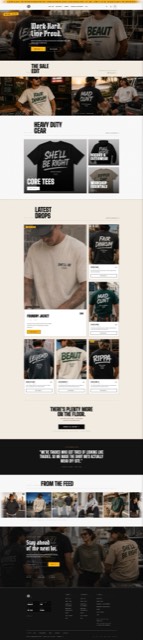 Thumbnail of the TradieForce streetwear Shopify store.